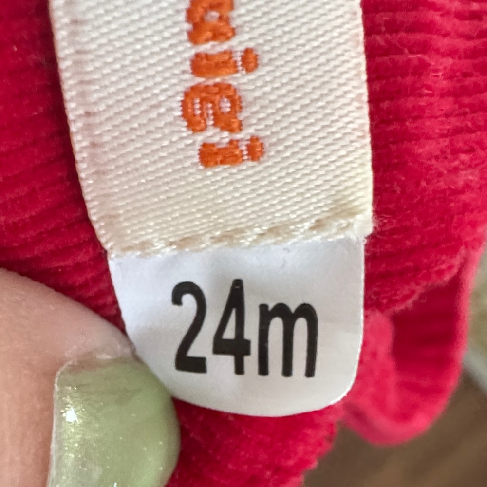 Baby Luigi Red Corduroy Reindeer Overalls - Picture 9 of 9